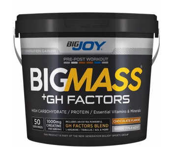 BigJoy Sports Big Mass +GH Factors 5000 Gr - Çikolata BigJoy Sports Big Mass +GH Factors 5000 Gr - Çikolata