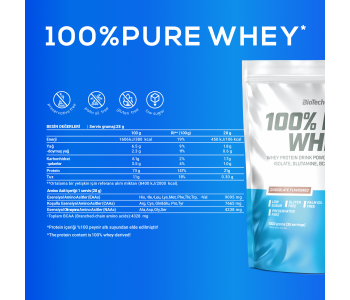 BioTechUSA 100% Pure Whey 1000 Gr - Çikolata BioTechUSA 100% Pure Whey 1000 Gr - Çikolata