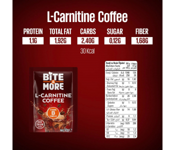 Bite&More L-Carnitine Coffee 33 Gr x 10 Adet