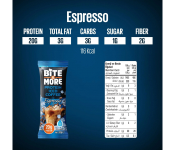 Bite&More Espresso Proteinli Soğuk Kahve 33 Gr x 10 Adet