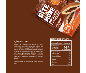 Bite&More Çikolatalı Protein Pankek 50 Gr x 12 Adet Bite&More Çikolatalı Protein Pankek 50 Gr x 12 Adet