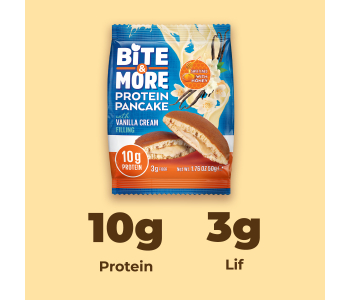 Bite&More Vanilyalı Protein Pankek 50 Gr x 12 Adet