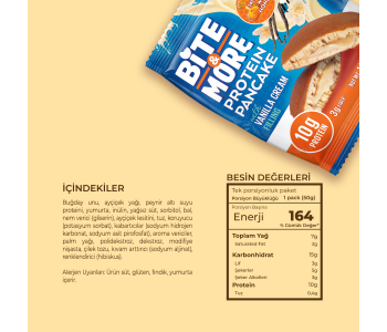 Bite&More Vanilyalı Protein Pankek 50 Gr x 12 Adet
