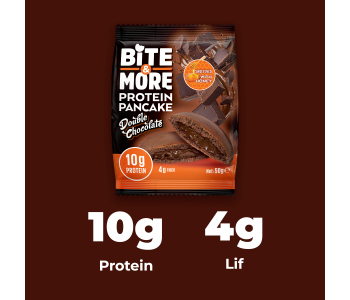 Bite&More Çift Çikolatalı Protein Pankek 50 Gr x 12 Adet