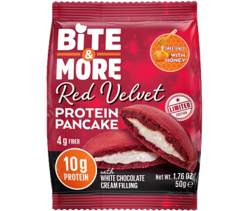 Bite&More Red Velvet Protein Pankek 50 Gr x 12 Adet