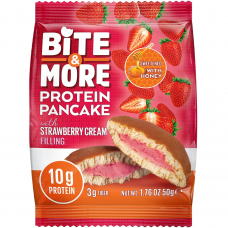 Bite&More Çilekli Protein Pankek 50 Gr x 12 Adet