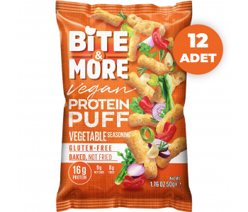 Bite&More Sebzeli Vegan Protein Puff 50 Gr