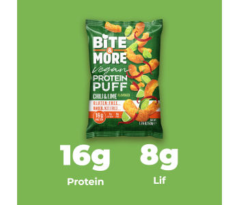 Bite&More Acı Biber ve Limonlu Vegan Protein Puff 50 Gr