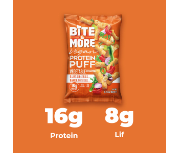 Bite&More Sebzeli Vegan Protein Puff 50 Gr