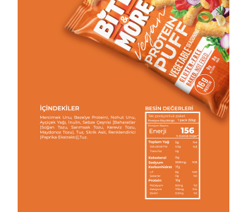 Bite&More Sebzeli Vegan Protein Puff 50 Gr