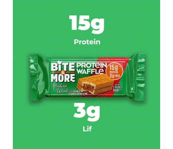 Bite&More Tiramisu Kremalı Protein Waffle 55 Gr x 12 Adet