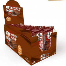 Bite&More Kakaolu Çikolata Kremalı Protein Waffle 55 Gr x 12 Adet