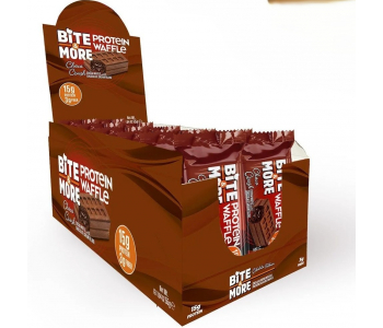 Bite&More Kakaolu Çikolata Kremalı Protein Waffle 55 Gr x 12 Adet