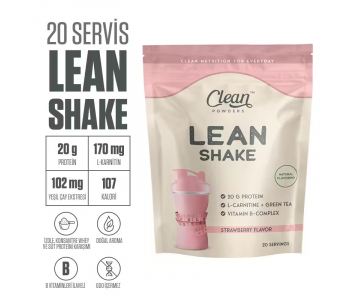 Clean Powders Lean Shake 600 Gr - Çilek Clean Powders Lean Shake 600 Gr - Çilek
