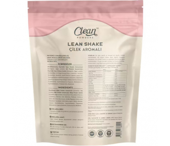 Clean Powders Lean Shake 600 Gr - Çilek Clean Powders Lean Shake 600 Gr - Çilek