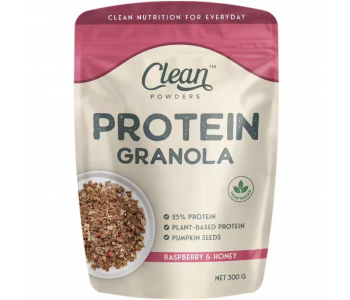 Clean Powders Protein Granola 300 Gr - Ahududu & Bal Clean Powders Protein Granola 300 Gr - Ahududu & Bal