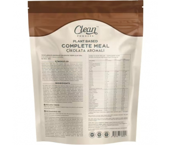 Clean Powders Plant Based Complete Meal 600 Gr - Çikolata