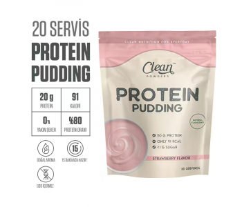 Clean Powders Protein Pudding 500 Gr - Çilek Clean Powders Protein Pudding 500 Gr - Çilek