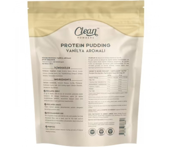 Clean Powders Protein Pudding 500 Gr - Vanilya Clean Powders Protein Pudding 500 Gr - Vanilya