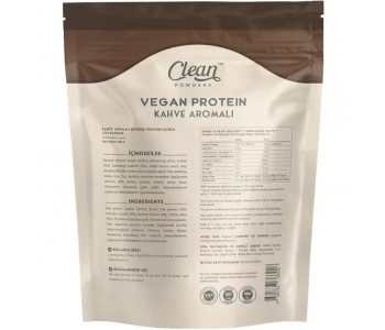 Clean Powders Vegan Protein 600 Gr - Kahve Clean Powders Vegan Protein 600 Gr - Kahve