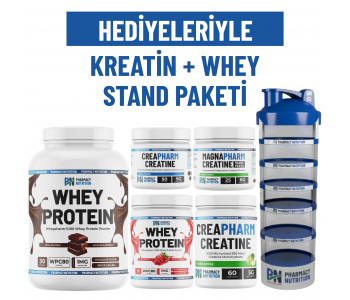 Whey + Kreatin Stand Paketi - Hediyeleriyle Birlikte Whey + Kreatin Stand Paketi - Hediyeleriyle Birlikte
