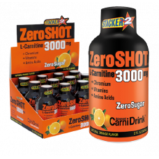 ZeroSHOT 60 Ml 3000 Mg L-Carnitine 12 Adet - Portakal