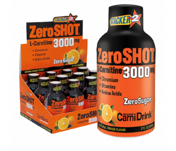 ZeroSHOT 60 Ml 3000 Mg L-Carnitine 12 Adet - Portakal