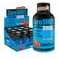 ZeroSHOT 60 Ml 3000 Mg L-Carnitine 12 Adet - Çilek