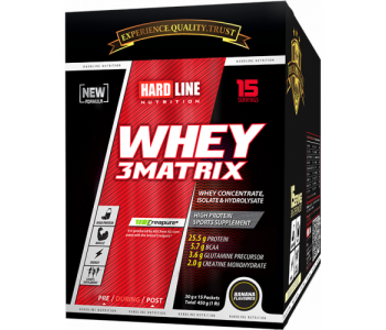 Hardline Whey 3Matrix 450 Gr (30Gr*15Adet) - Muz